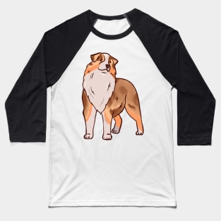 Red Merle Aussie Baseball T-Shirt